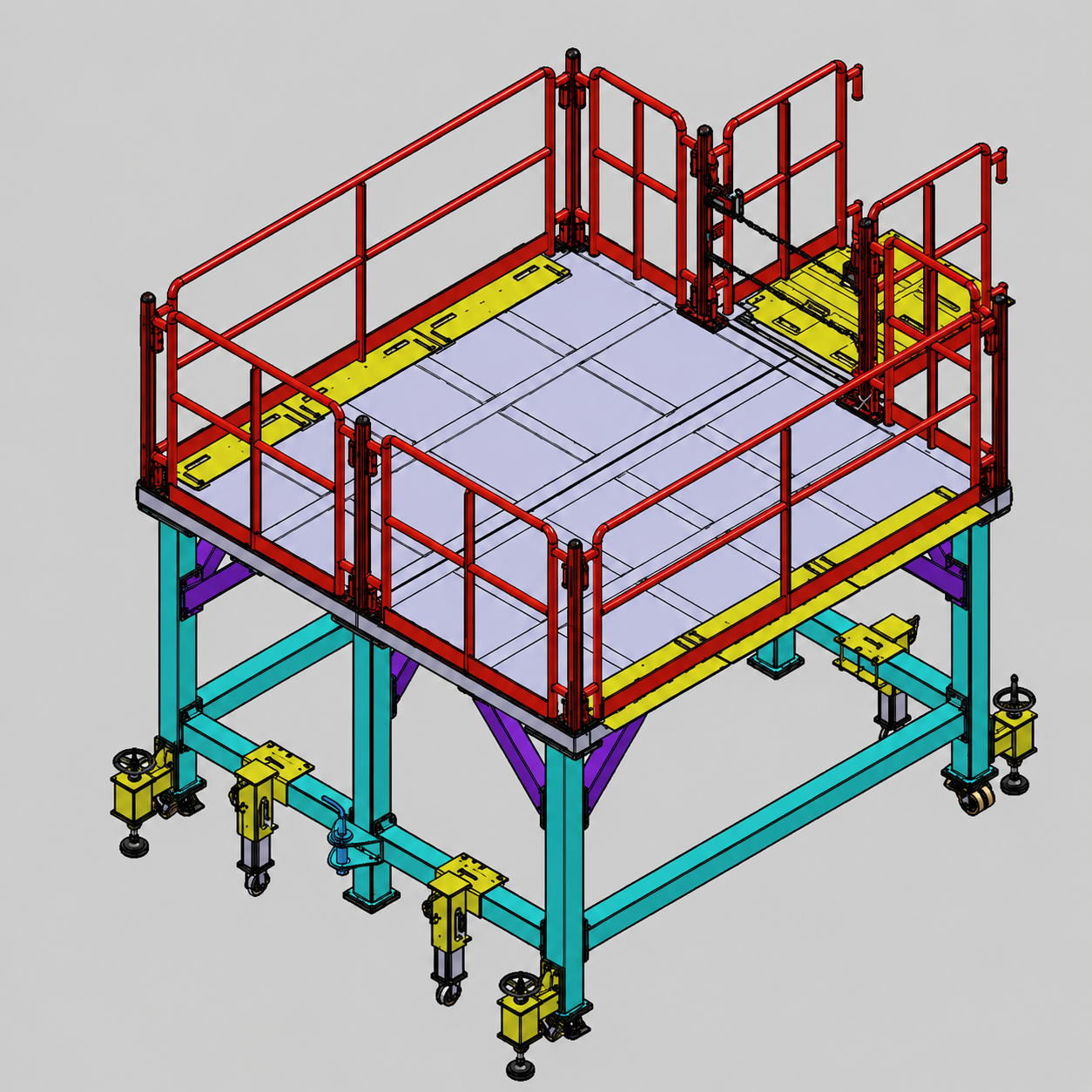 Industrial Platforms — CAD render